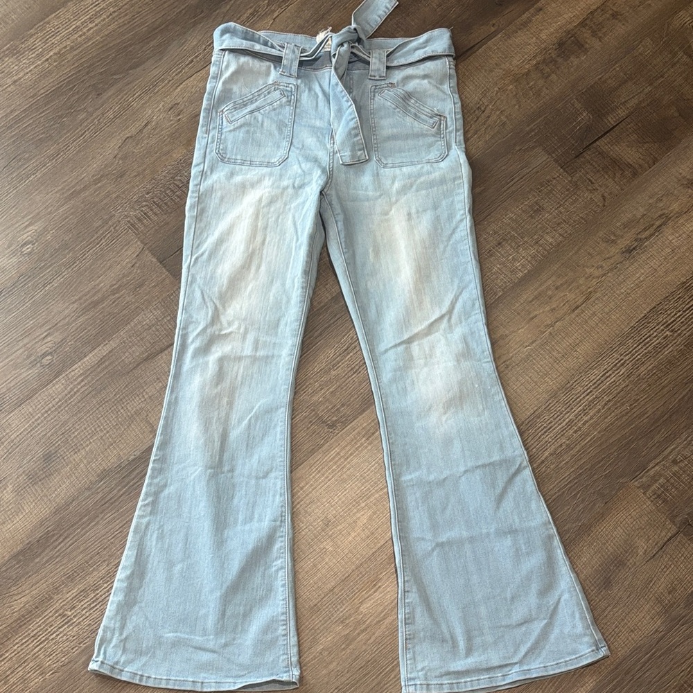 Altar’d state high rise flare jeans.